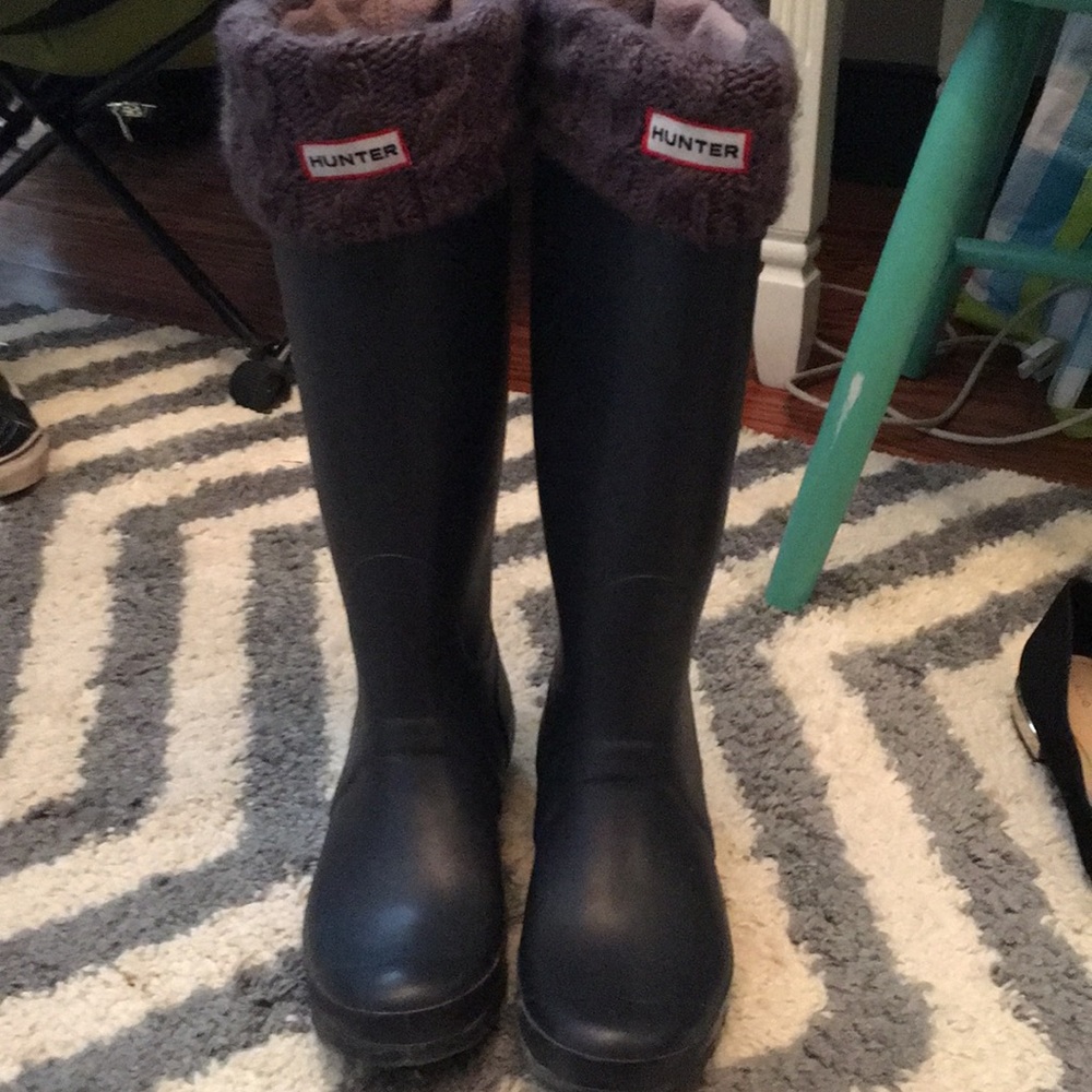 Hunter Rain Boots and Boot Socks